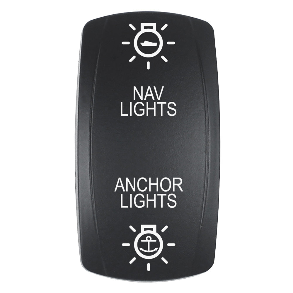 Pacer Actuator - 'NAV/ANC' f/V Series Contura Switches - Black - Laser Etched (Top/Bottom
