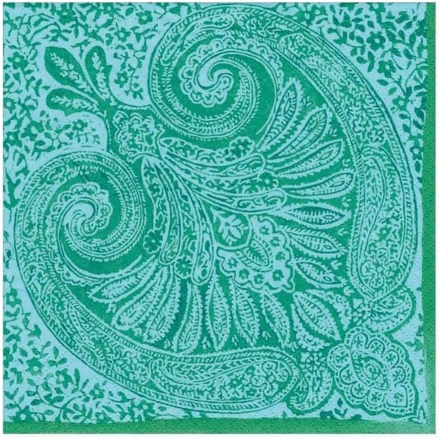 Paisley Medallion Turquoise - Cocktail Napkin
