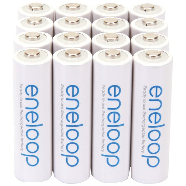 Panasonic BK-3MCCA16BA eneloop Rechargeable Batteries, AA (16 Pack)