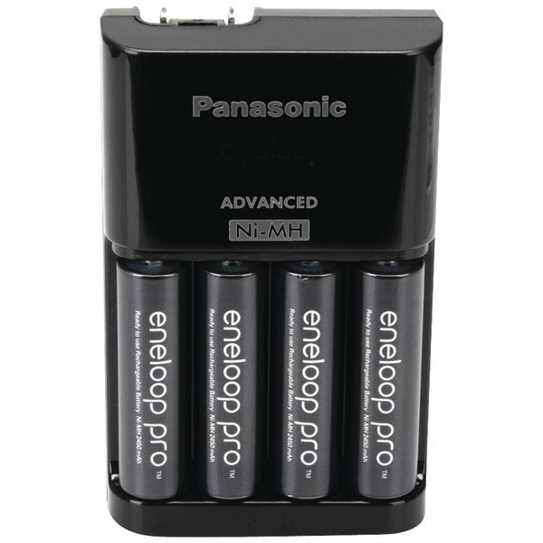 Panasonic K-KJ17KHCA4A 4-Position Charger with AA eneloop PRO Rechargeable