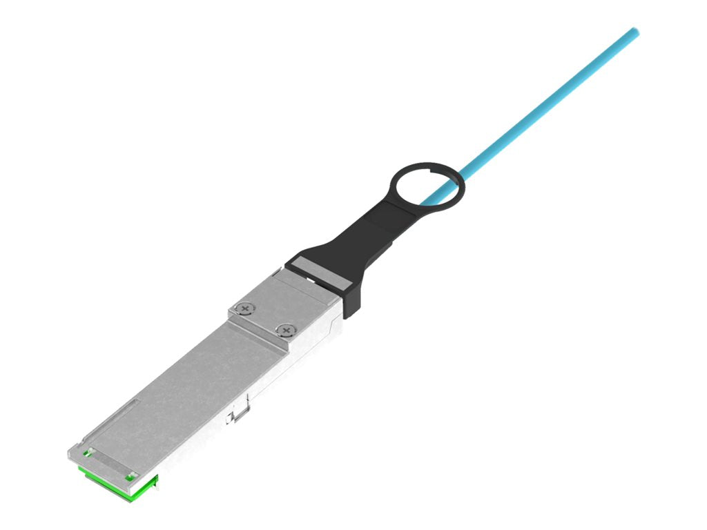 Panduit 100Gig - Network cable - QSFP28 to QSFP28 - 7 m - 0.1 in - fiber optic - OM4 - Active Optical Cable (AOC) - aqua AZ83NQ2Q2AQM007