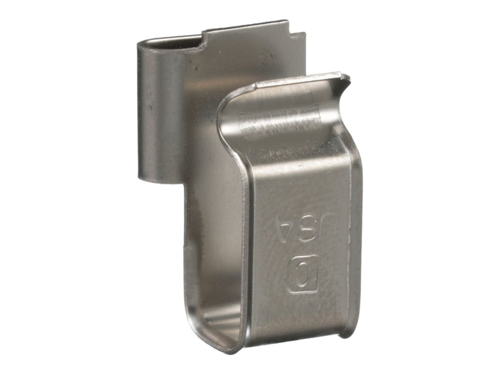 Panduit - Cable clips - indoor, outdoor - silver (pack of 100) MEC100-90-2PV-C