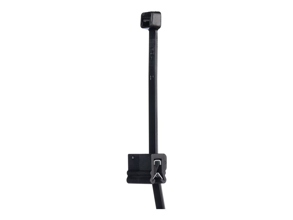 Panduit - Cable tie - with edge clip - outdoor - 7.4 in - black CMSA12-2S-D300