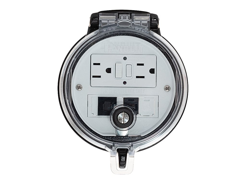 Panduit - Faceplate - CAT 6 - RJ-45, power GFCI DAP4BC-G3-6