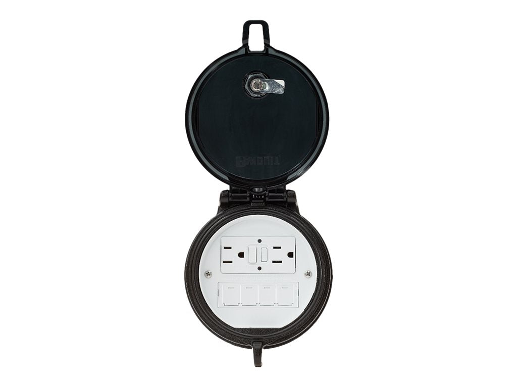 Panduit - Faceplate - power - black DAP3BB-S0