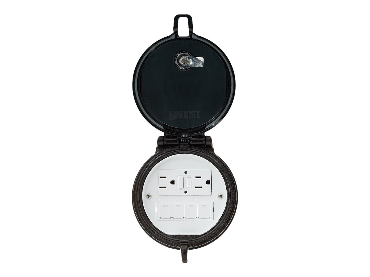 Panduit - Faceplate - power - black DAP3BB-S0
