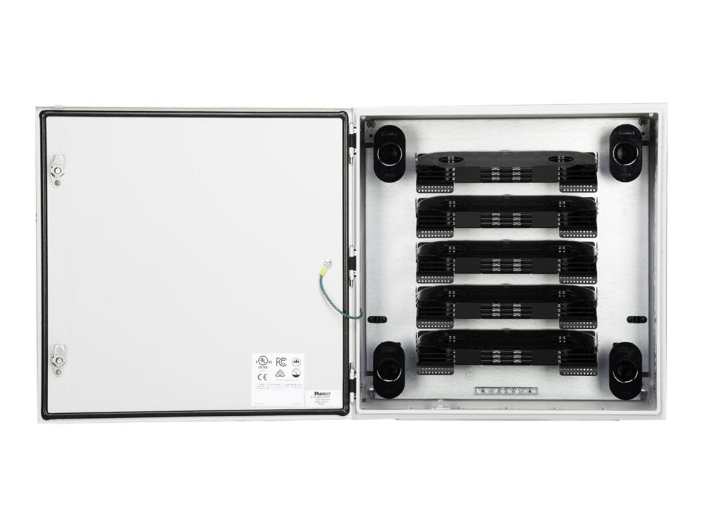 Panduit - Fiber-optic splice enclosure - wall mountable - light gray, RAL 7035 FTE24A1A16