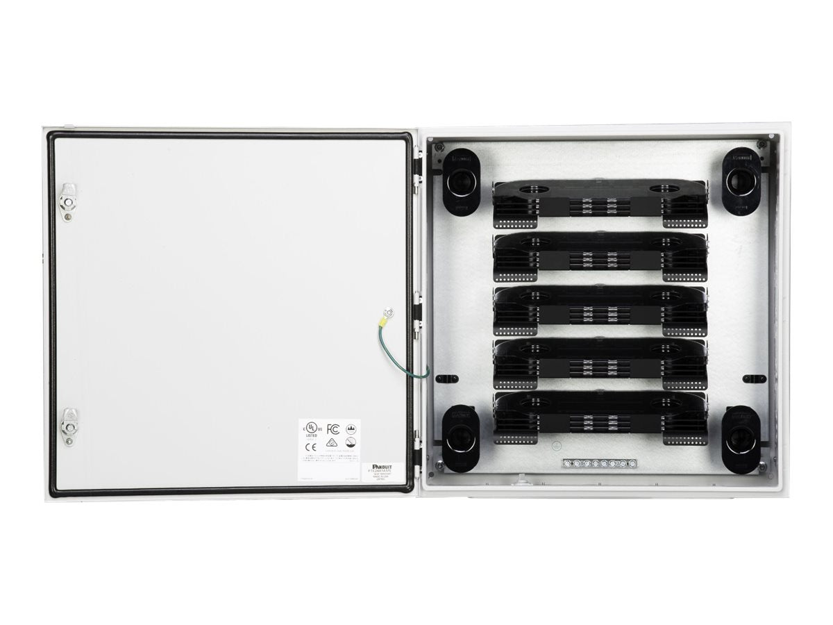 Panduit - Fiber-optic splice enclosure - wall mountable - light gray, RAL 7035 FTE24A1A16