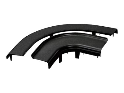 Panduit FiberRunner - Cable raceway right angle fitting (horizontal) - black FRRASC4LBL