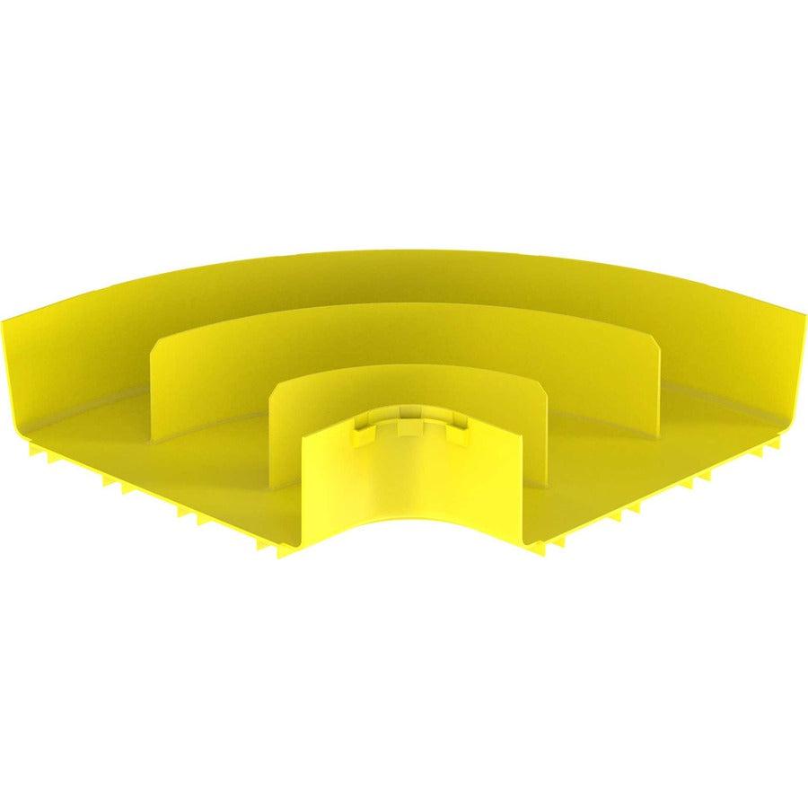 Panduit FiberRunner&reg; Horizontal Right-Angle, 90&deg;, 12x4, Yellow