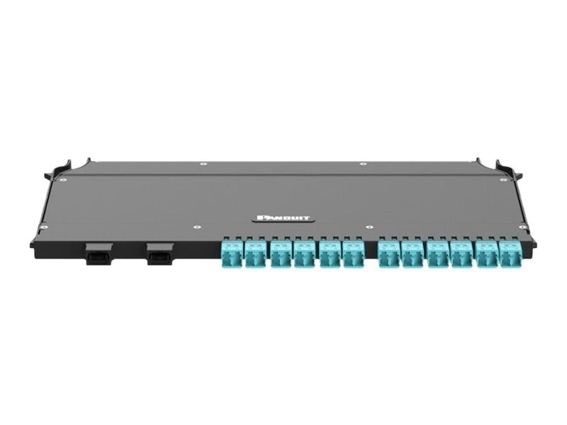 Panduit FlexCore - Fiber optic cassette - black, aqua - 12 ports FDCZA-24-10ASLH
