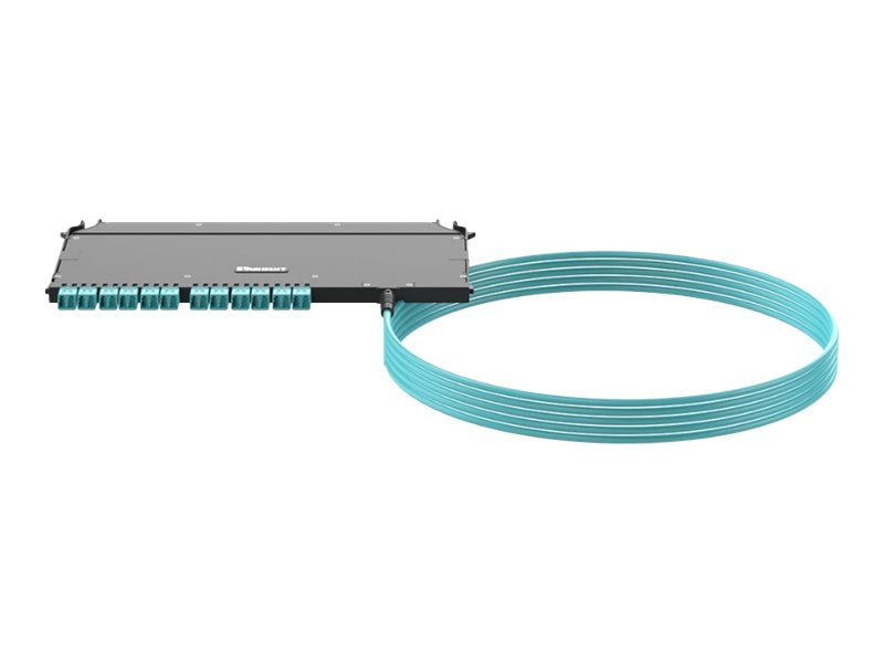 Panduit FlexCore - Pre-terminated fiber optic cassette with pigtail - indoor - 150 ft - LC MM X 24 - black FZUYPXRNNONF150