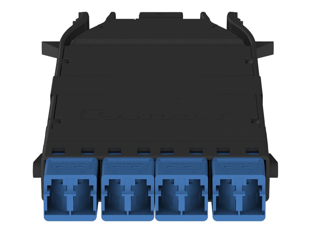 Panduit HD Flex - Fiber optic cassette - 4-port, 4-to-1 conversion, OS2, standard IL, universal - LC x 8 FHC39N-08H-10U