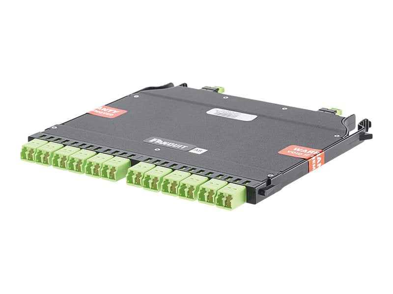 Panduit HD Flex - Fiber optic cassette - LC Duplex MM X 12 - lime FHCWA-24-10AF