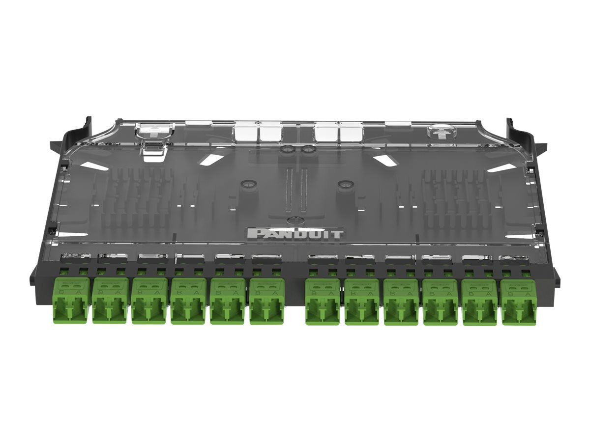 Panduit HD Flex - Fiber optic cassette - LC Duplex SM X 12 - green FHS9N-24-LAR