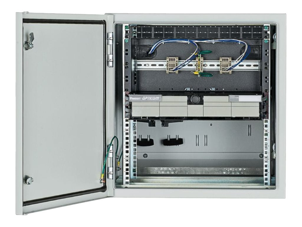 Panduit IndustrialNet - Network device enclosure cabinet - universal - wall mountable - RAL 7035 - 12U ZDF24-S25