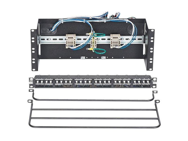 Panduit IndustrialNet - Network device enclosure - wall mountable - black - 26U ZDINS24
