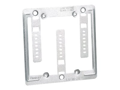 Panduit Low Voltage Mounting Bracket - Wall mount plate - silver LV-W-2G