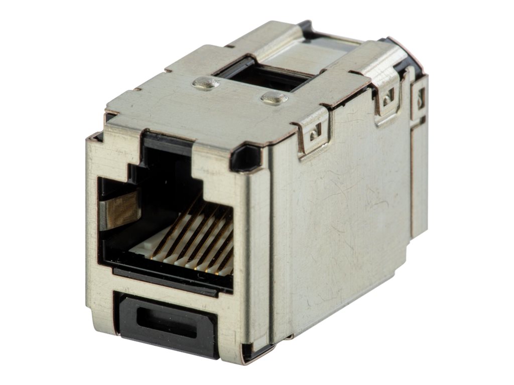 Panduit MINI-COM TX6A - Modular insert (coupling) - CAT 6a - STP - black - 1 port CCS6X88BL