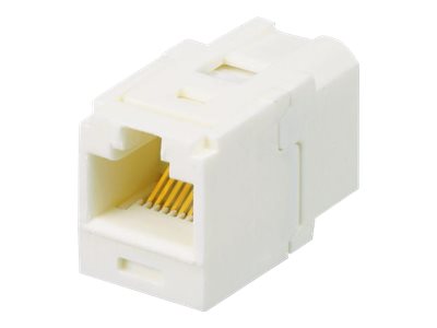 Panduit MINI-COM TX6A - Modular insert (coupling) - CAT 6a - UTP - yellow - 1 port