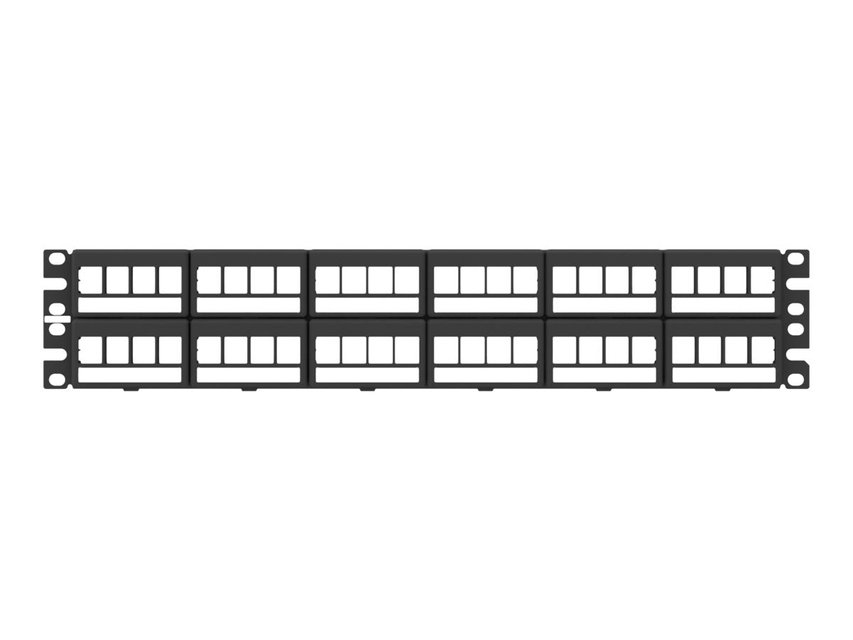 Panduit NetKey - Front access patch panel - UTP - black - 2U - 19/23" - 48 ports" NKFPL48