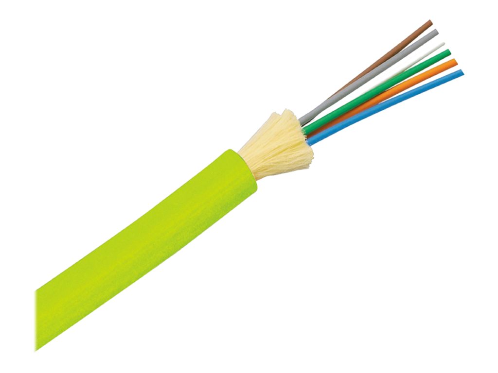 Panduit Opti-Core - Bulk cable - 0.3 in - fiber optic - 50 / 125 micron - OM5 - indoor, plenum - lime green FODPW24Y