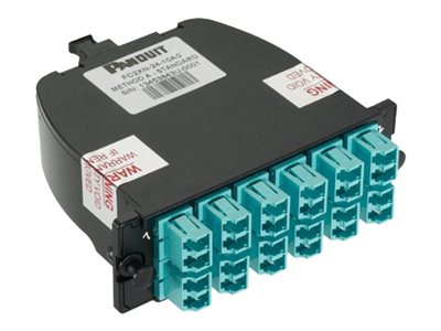 Panduit Opticom - Fiber optic cassette - universal, ultra IL - aqua FC2XA-24-10U