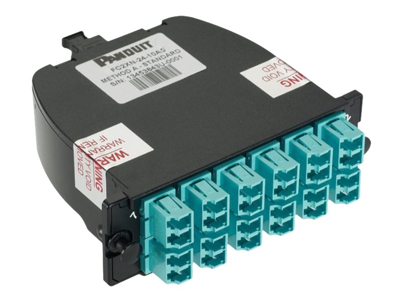 Panduit Opticom QuickNet - Fiber optic cassette - aqua FC2ZN-24-10U