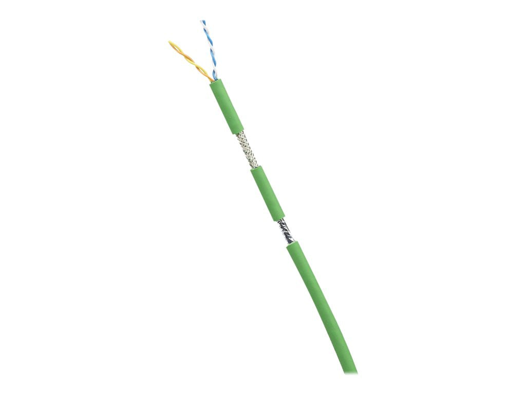 Panduit PROFINET Type A - Bulk cable - 1000 ft - 0.3 in - SF/UTP - CAT 5e - CMX/CMR - solid - green, RAL 6018 ESFLHT5C02GR-X