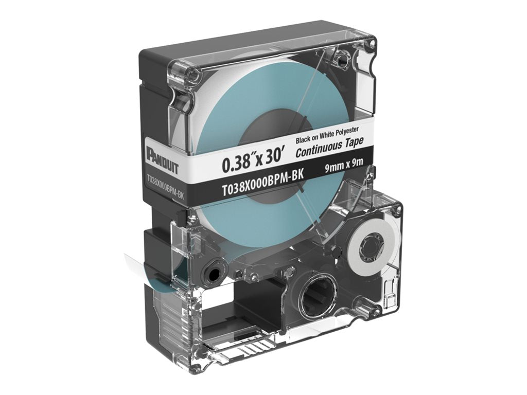 Panduit PXE - Polyester - black on white - Roll (0.35 in x 29.9 ft) 1 cassette(s) continuous tape cassette