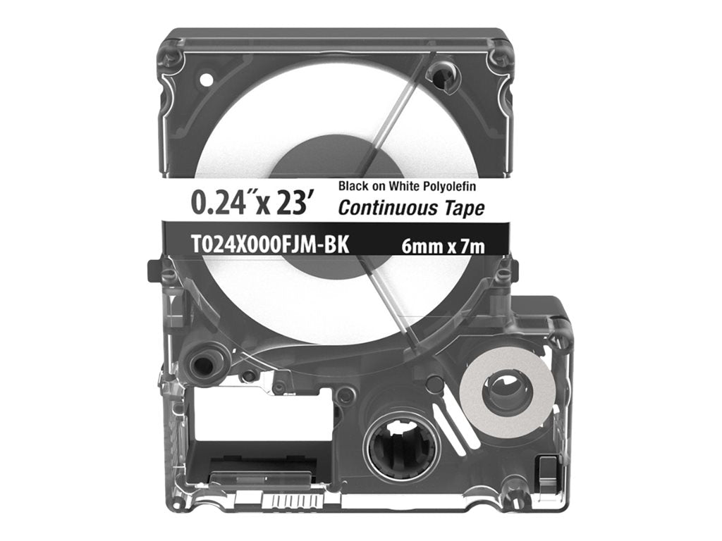 Panduit PXE - Polyolefin - black on white - Roll (0.61 cm x 7 m) 1 roll(s) continuous tape cassette (pack of 5) - for Panduit T024X000FJM-BK