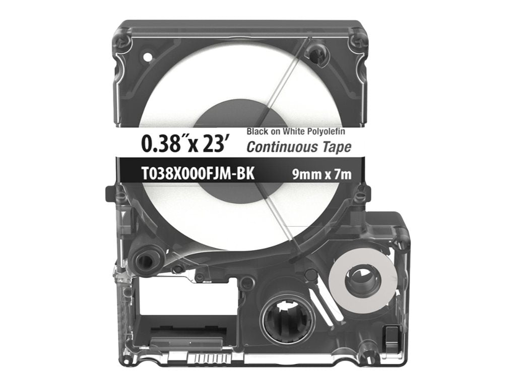 Panduit PXE - Polyolefin - black on white - Roll (0.882 cm x 7 m) 1 cassette(s) continuous tape - for Panduit MP100, MP300 T038X000FJM-BK