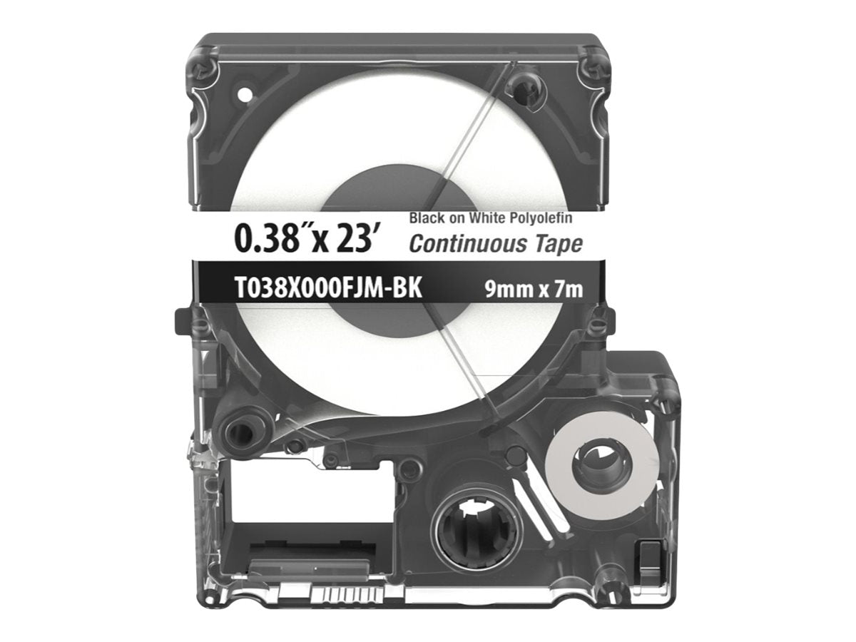 Panduit PXE - Polyolefin - black on white - Roll (0.882 cm x 7 m) 1 cassette(s) continuous tape - for Panduit MP100, MP300 T038X000FJM-BK