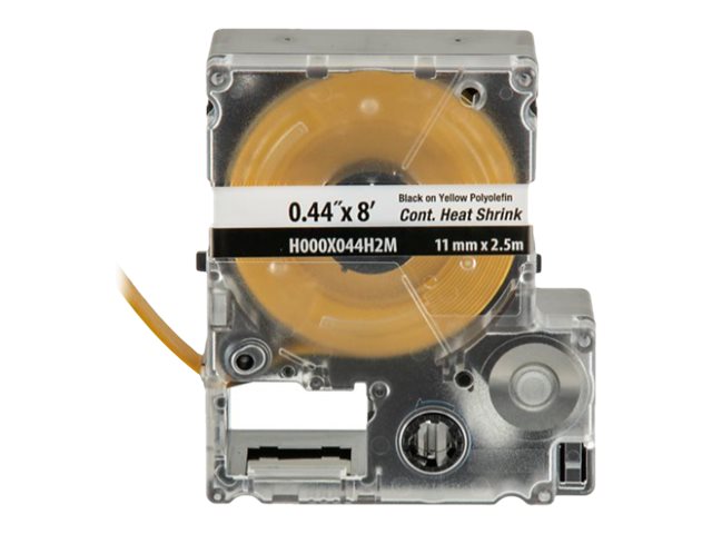 Panduit PXE - Polyolefin - black on yellow - Roll (0.44 in x 8 ft) 1 cassette(s) continuous labels H000X044H2M