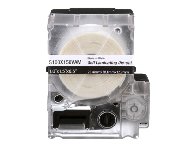 Panduit PXE - Vinyl - adhesive - white - 1 in x 6.5 in 45 label(s) die-cut self-laminating label cassette - for Panduit MP300 S100X650VAM