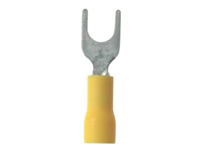 Panduit Pan-Term - Cable fork terminal - loose piece - yellow (pack of 1000) PV22-6F-MYY