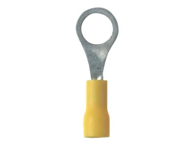 Panduit Pan-Term - Cable ring terminal - loose piece - yellow (pack of 1000) PV22-6R-MYY
