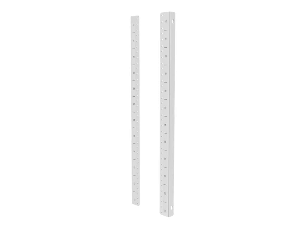 Panduit PanZone - Rack rail kit - rear - white - 12U PZWMC12RRWH