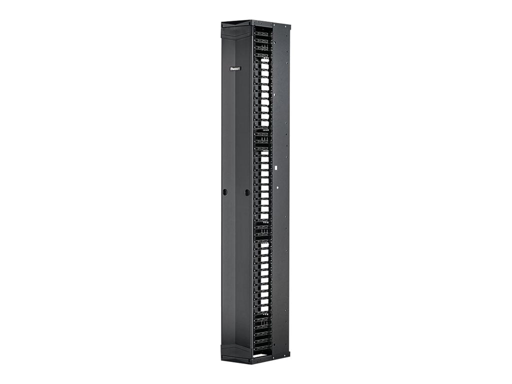 Panduit PatchRunner 2 Enhanced - Rack cable management panel (vertical) - black - 45U - for P/N: PE2VD0896WH PE2VFD08