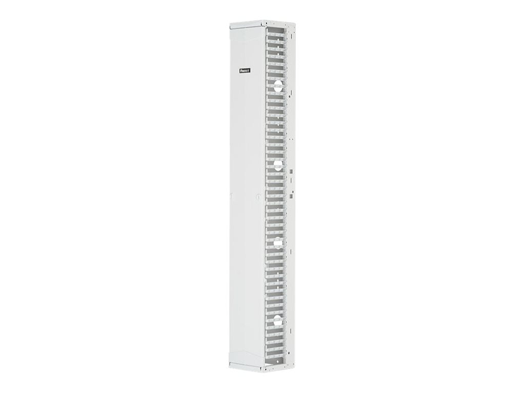 Panduit PatchRunner 2 Single Sided Manager - Rack cable management panel (vertical) - white - 52U PR2VFD1296WH