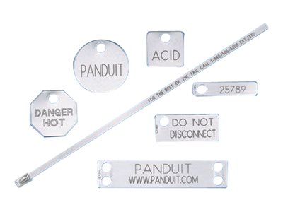 Panduit Permanent Identification System - Marker plate - natural MMP337W53-MAL-4