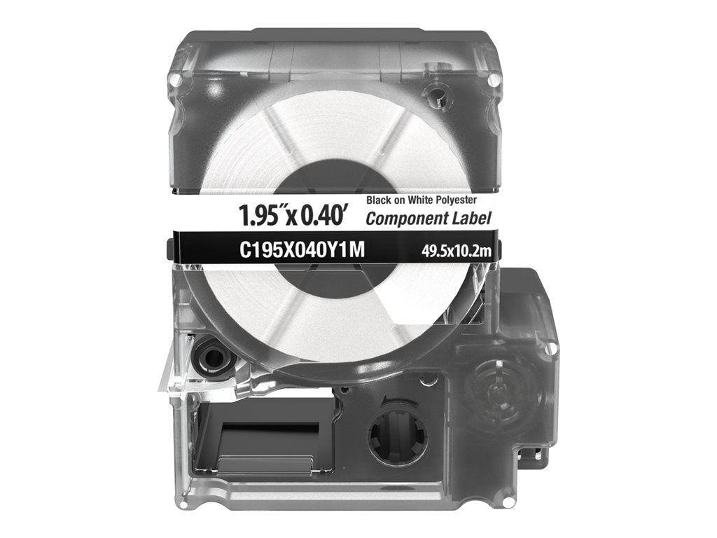 Panduit - Polyester - non-adhesive - 4 mil - white - 1.949 in x 0.402 in 125 label(s) (1 roll(s) x 125) component labels C195X040Y1M