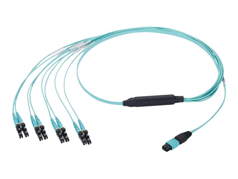 Panduit QuickNet - Network cable - MPO multi-mode (F) to LC multi-mode (M) - 8 m - 0.1 in - fiber optic - duplex - OM4 - OFNP FZ8RP5NLSQNM008