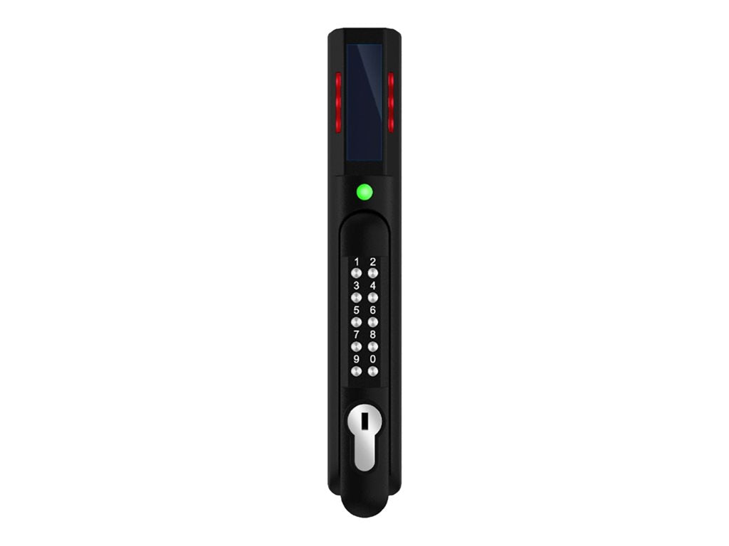 Panduit SmartZone G5 - Rack door handle with lock - with card reader - door mountable - black ACF06