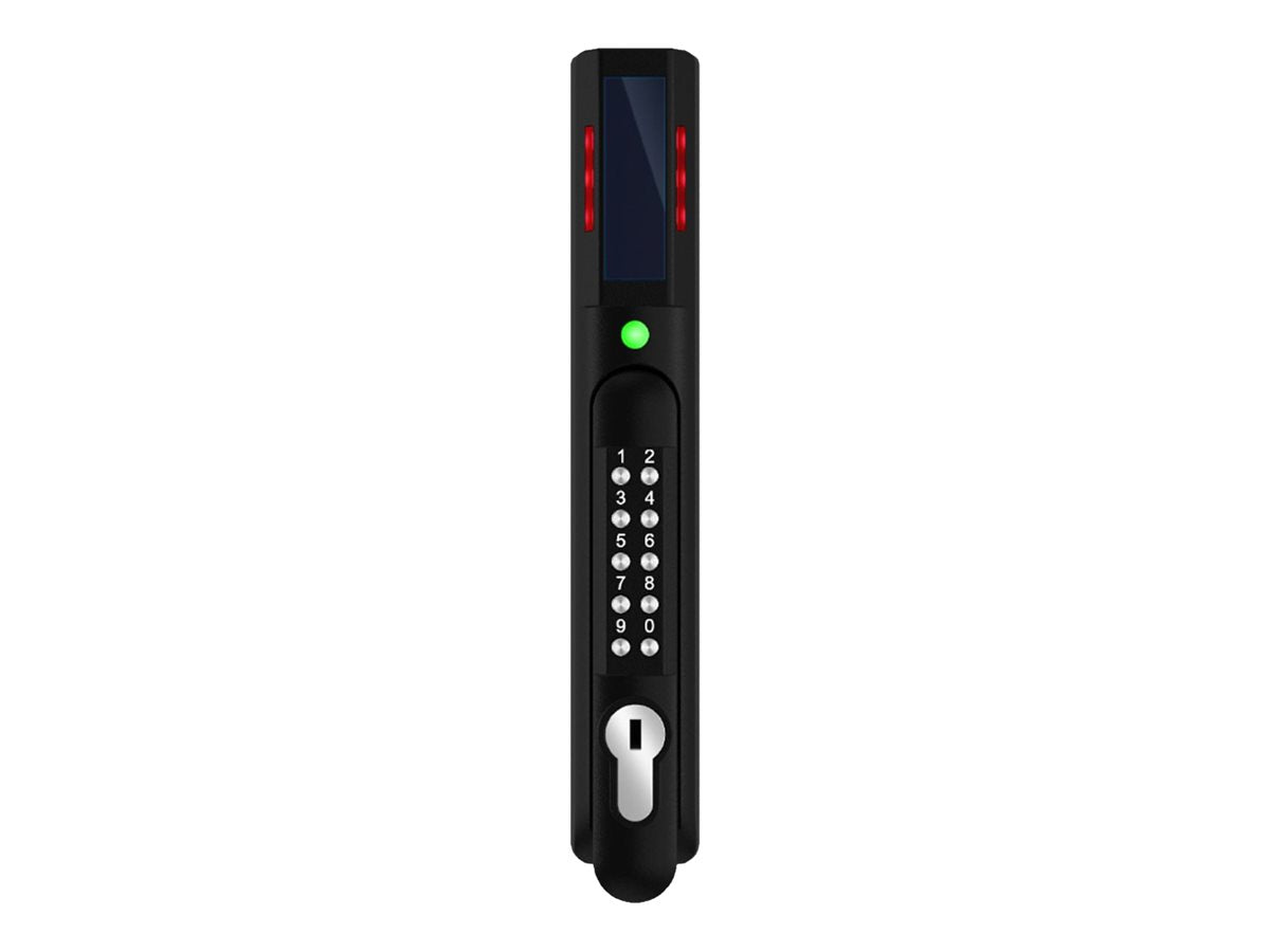 Panduit SmartZone G5 - Rack door handle with lock - with card reader - door mountable - black ACF06