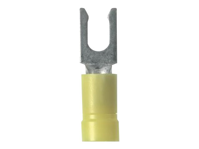 Panduit StrongHold - Cable locking fork terminal - yellow (pack of 25) EV10-6LFB-Q
