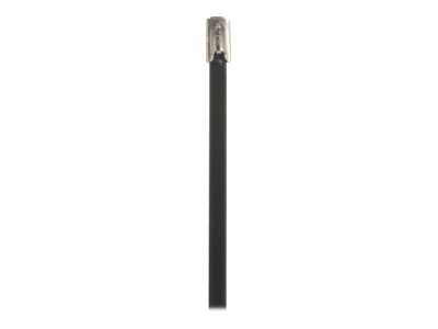 Panduit StrongHold - Cable locking tie - fully coated, standard - indoor, outdoor - 1.7 ft - black (pack of 100) - for P/N: GS4MT-E, IMLTFC152S-C6L