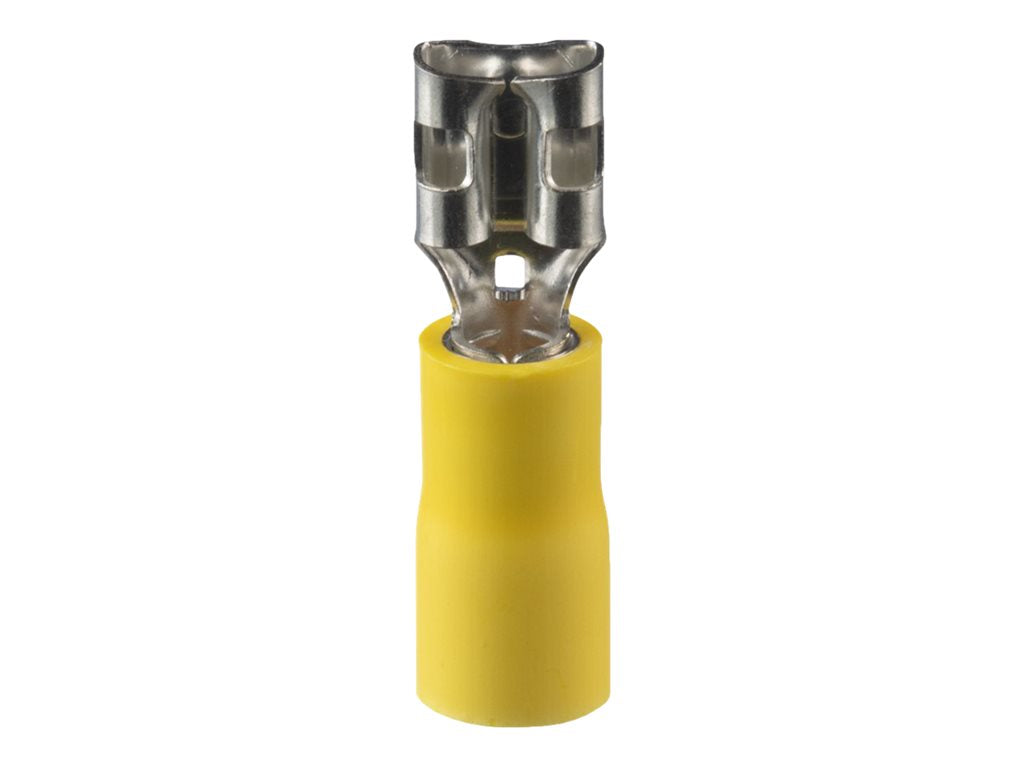Panduit StrongHold - Female disconnect - yellow (pack of 25) EDV10-250-Q