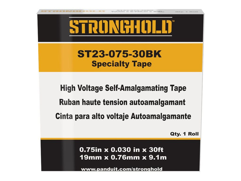 Panduit StrongHold ST23 Series - Electrical insulation tape - 0.75 in x 30 ft - ethylene propylene rubber (EPR) - black ST23-075-30BK