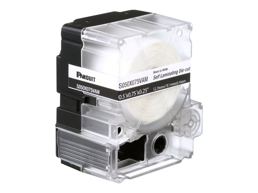 Panduit - Translucent vinyl - acrylic adhesive - 4.25 mil - clear, white - 0.5 in x 1.5 in 175 label(s) (1 roll(s) x 175) die S050X150VAM